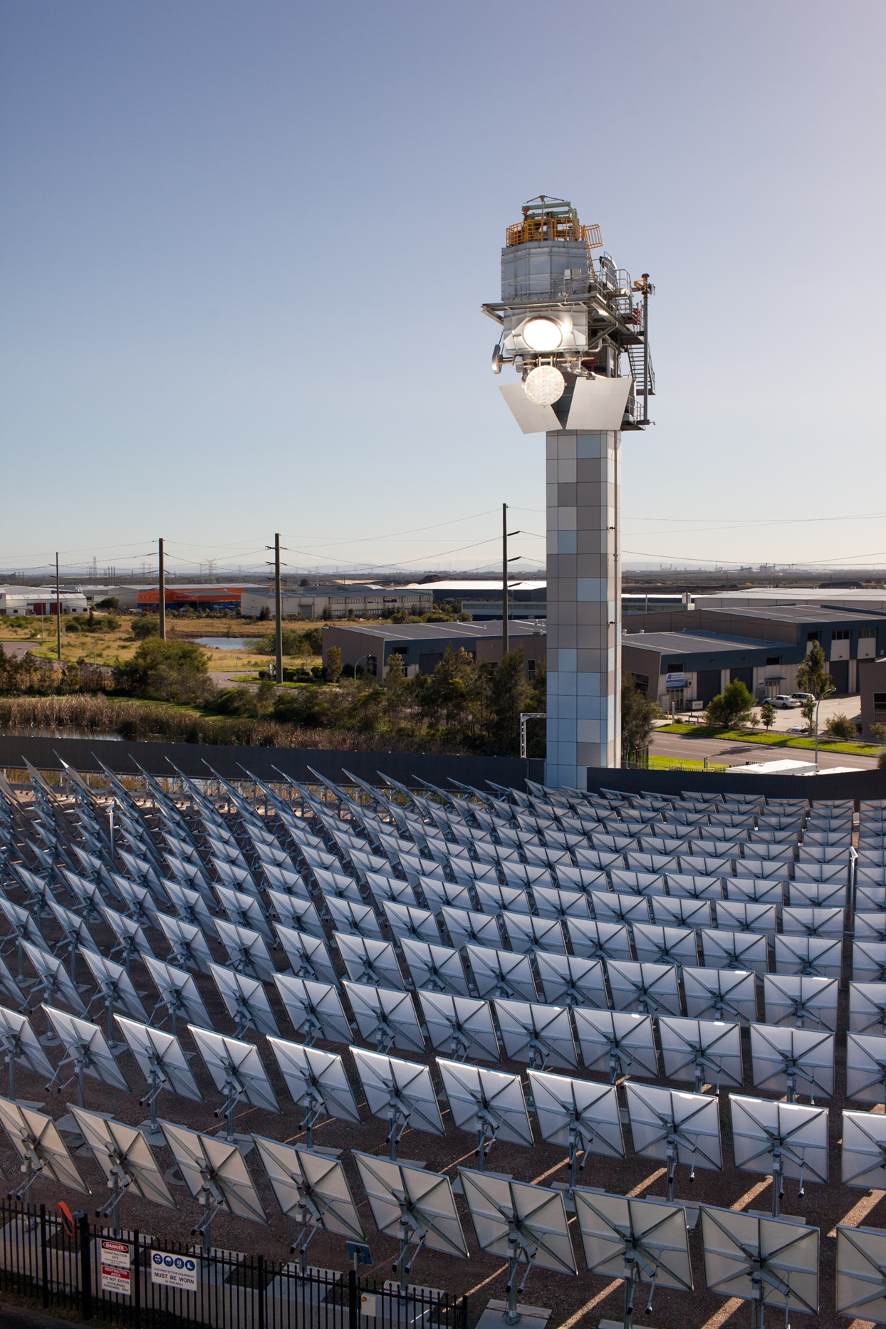 solar panels tower
